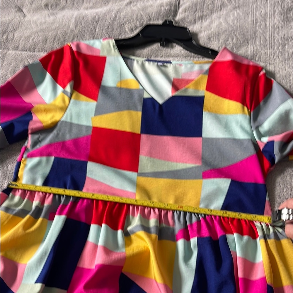 Colorful Geometric Pattern Dress - Picture 10 of 10